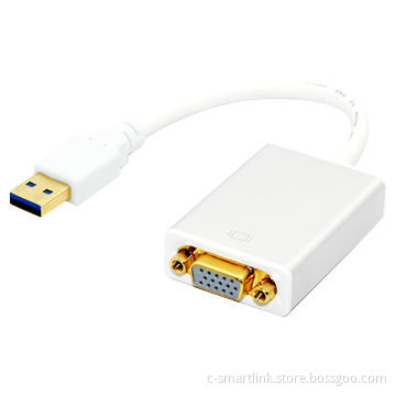 USB 3.0 Adapter, USB 3.0 to VGA, ABS Shell, Supports Microsoft's Windows 7, 8, Control Panel